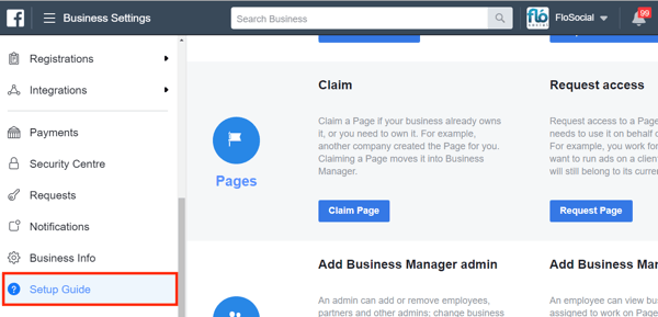 Utilisez Facebook Business Manager, étape 25.