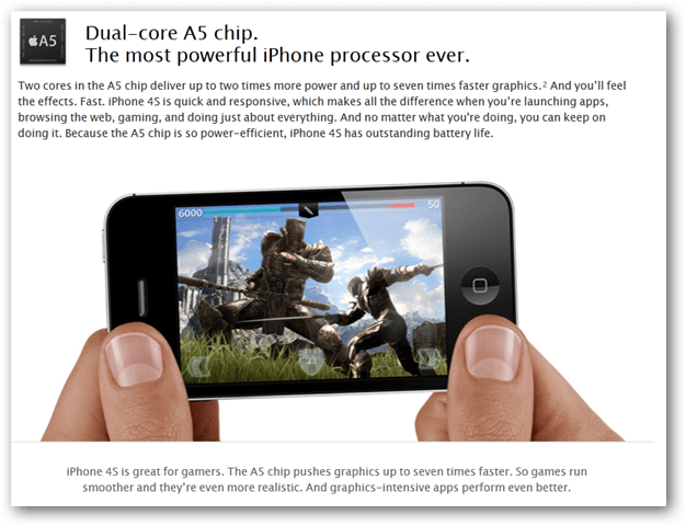 Processeur dual core iPhone 4S