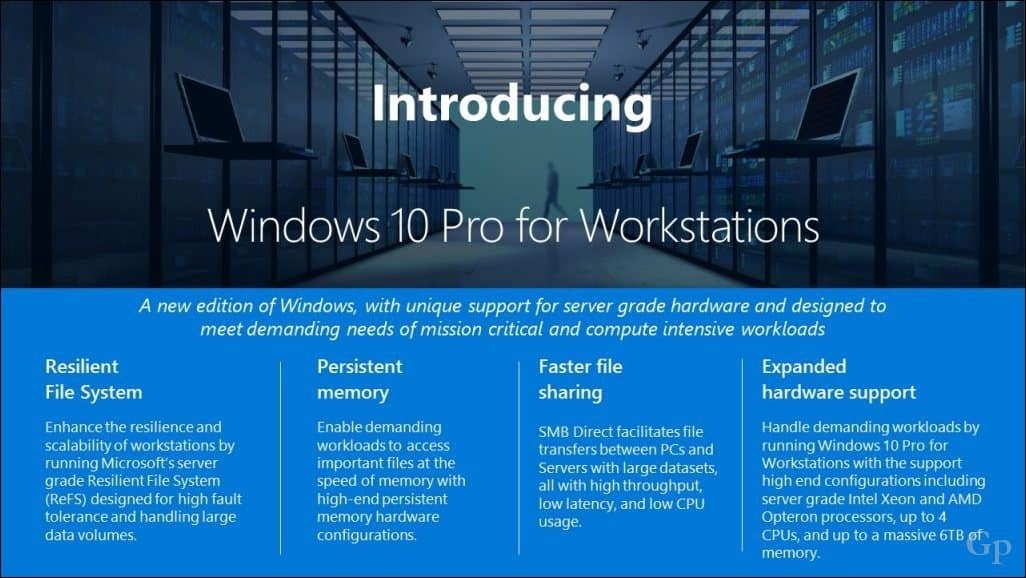 Microsoft présente le nouveau Windows 10 Pro pour Workstation Edition