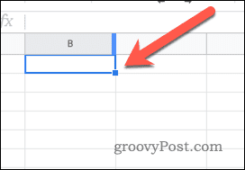 Redimensionner une colonne dans Google Sheets