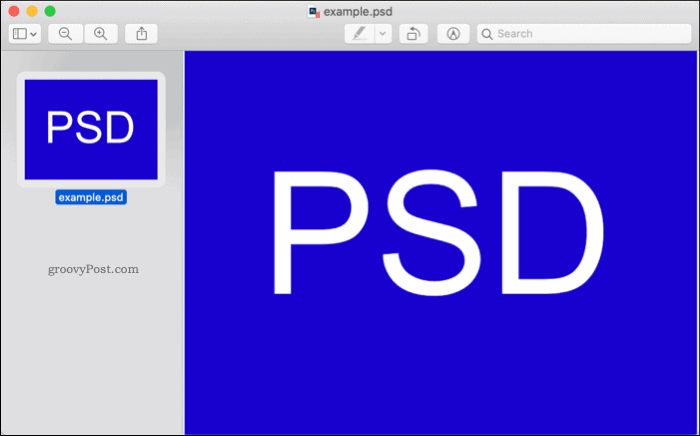 Ouverture d'un fichier PSD sous macOS