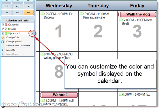 Personnalisation des impressions de calendrier Outlook 2010