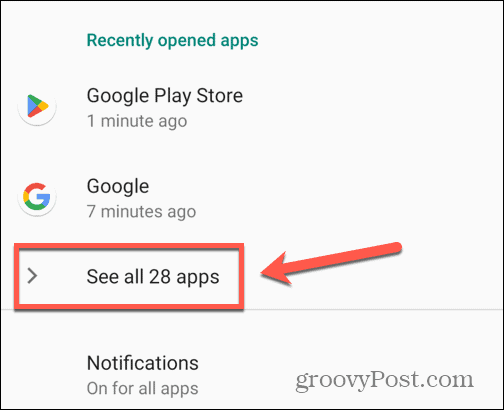 Android voir toutes les applications