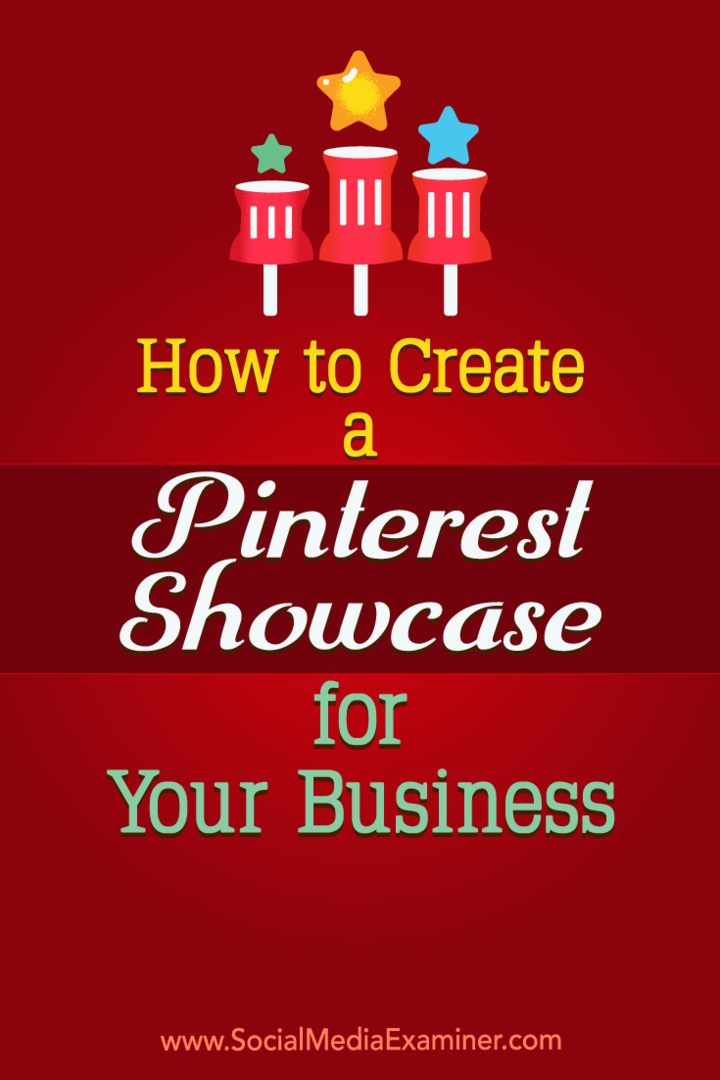 Comment créer une vitrine Pinterest pour votre entreprise par Kristi Hines sur Social Media Examiner.
