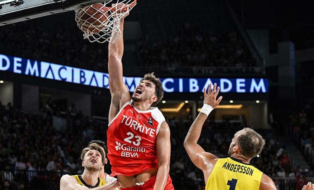 Le basketteur national Alperen Şengün a commencé le match contre la Suède avec des prières! écrasé ses rivaux