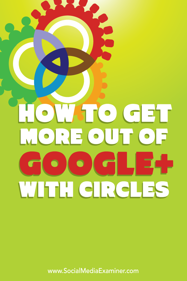 comment tirer le meilleur parti de google + avec les cercles