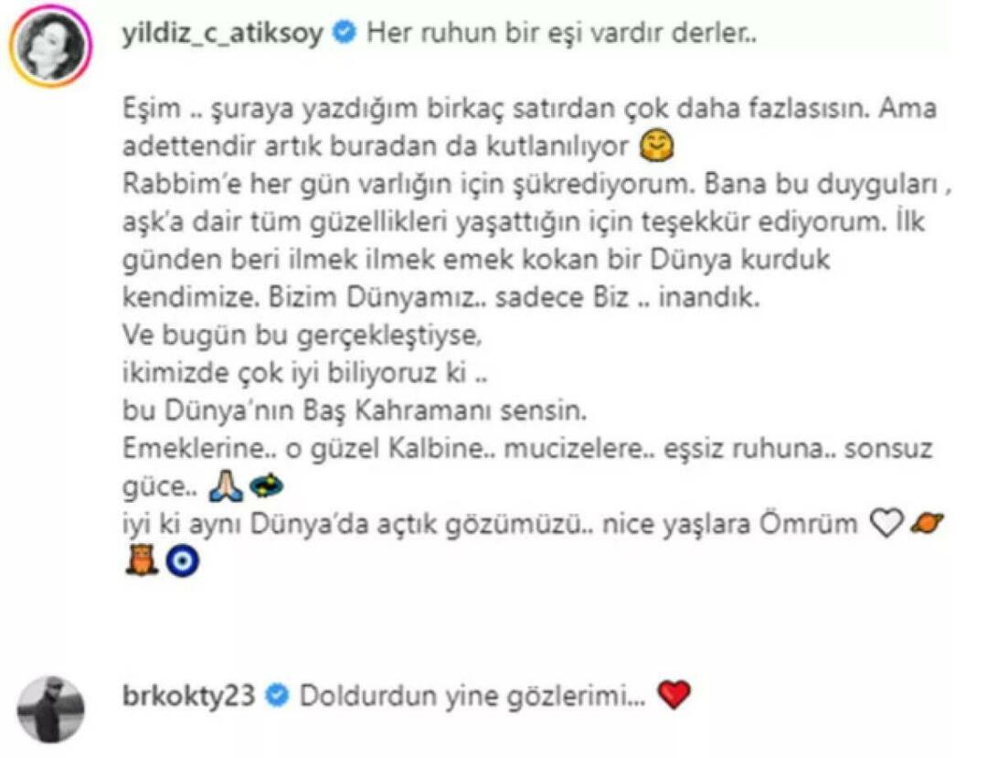Yıldız Çağrı Atiksoy fait craquer l'ennemi avec Berk Oktay! "Ils disent que chaque âme a un compagnon"