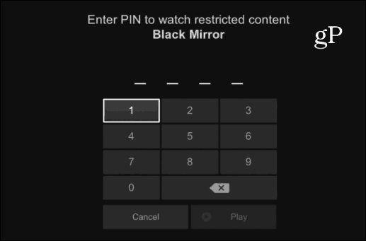 Code PIN Netflix