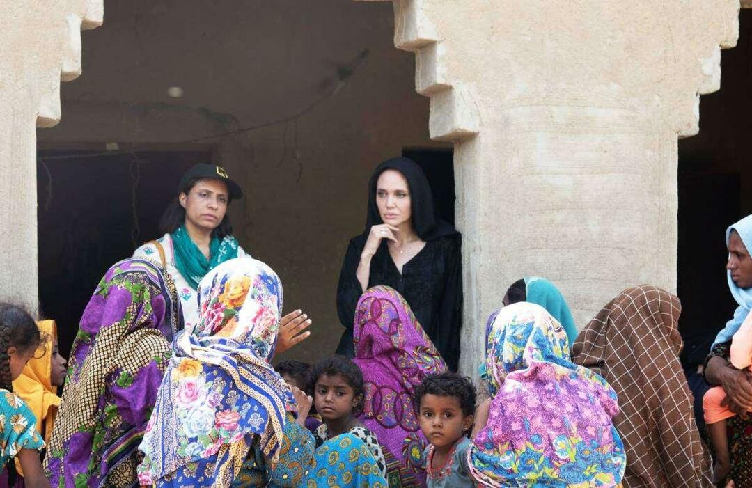  Angelina Jolie a appelé la communauté internationale à aider le Pakistan.