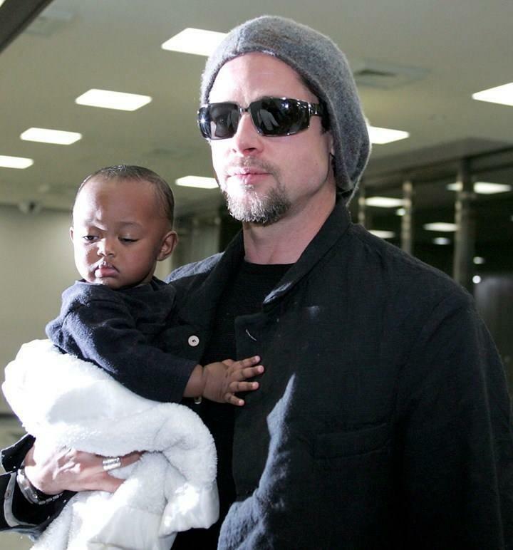 Brad Pitt et la petite Zahara