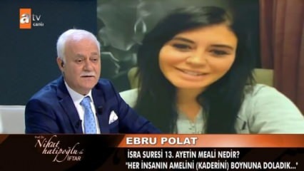 Ebru Polat connecté au programme de Nihat Hatipoğlu