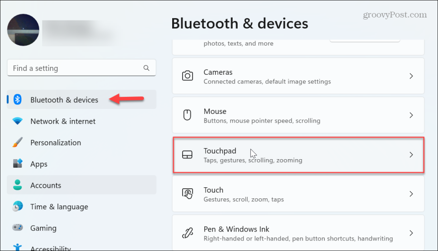 Désactivez le pavé tactile sur Windows 11