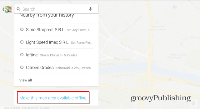 Adresse de suppression de Google Maps Android