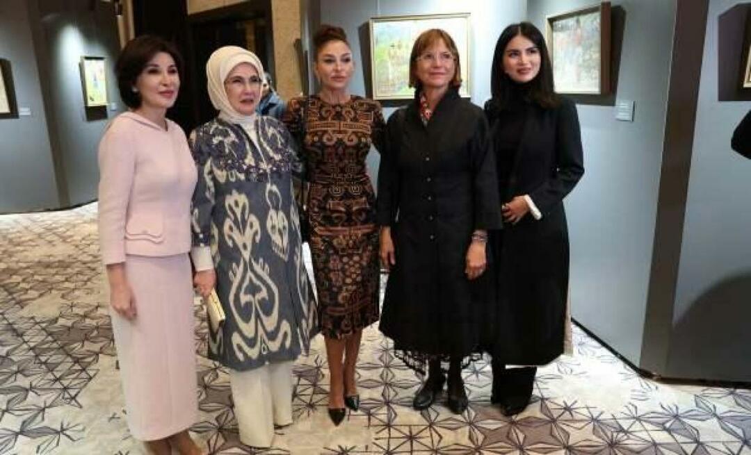 La visite d'Emine Erdogan à Samarcande! Visite de l'exposition Couleurs de l'Ouzbékistan