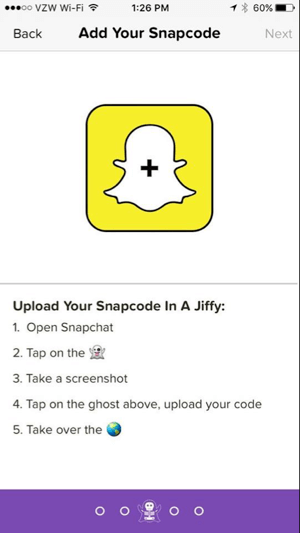 ghostcodes ajoutent un snapcode