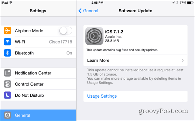 Apple lance la mise à jour du logiciel iOS 7.1.2