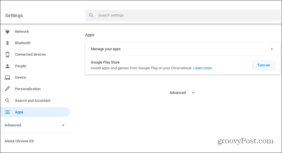 applications google play sur Chromebook