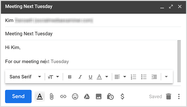 Gmail Smart Compose utilise un texte prédictif pour vous aider à rédiger rapidement des e-mails.