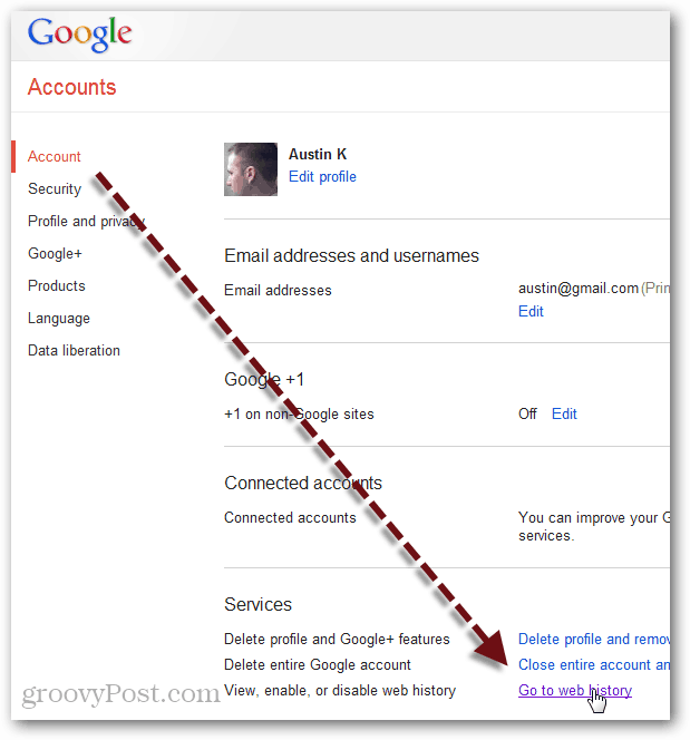 supprimer définitivement l'historique Web du compte Google