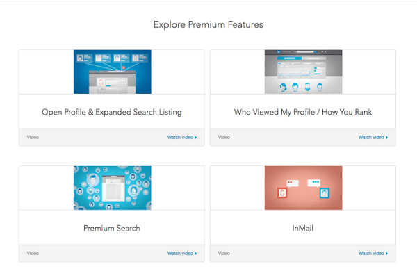 fonctionnalités premium de linkedin