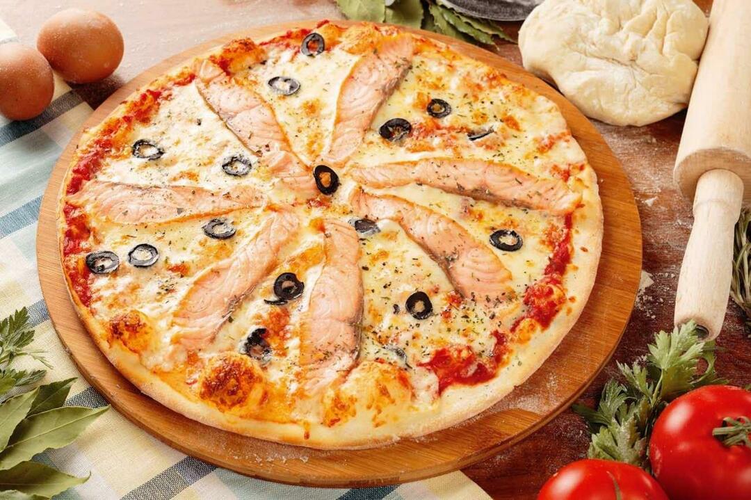 recette de pizza au saumon