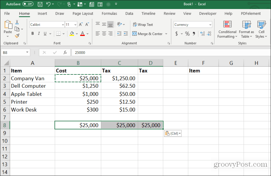 copier une cellule sur plusieurs dans Excel