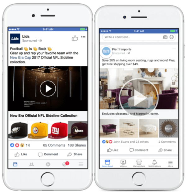 Facebook met à jour les publicités des collections pour avoir plus de flexibilité dans l'affichage des produits.