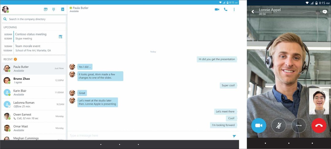 Microsoft lance Skype Entreprise pour Android