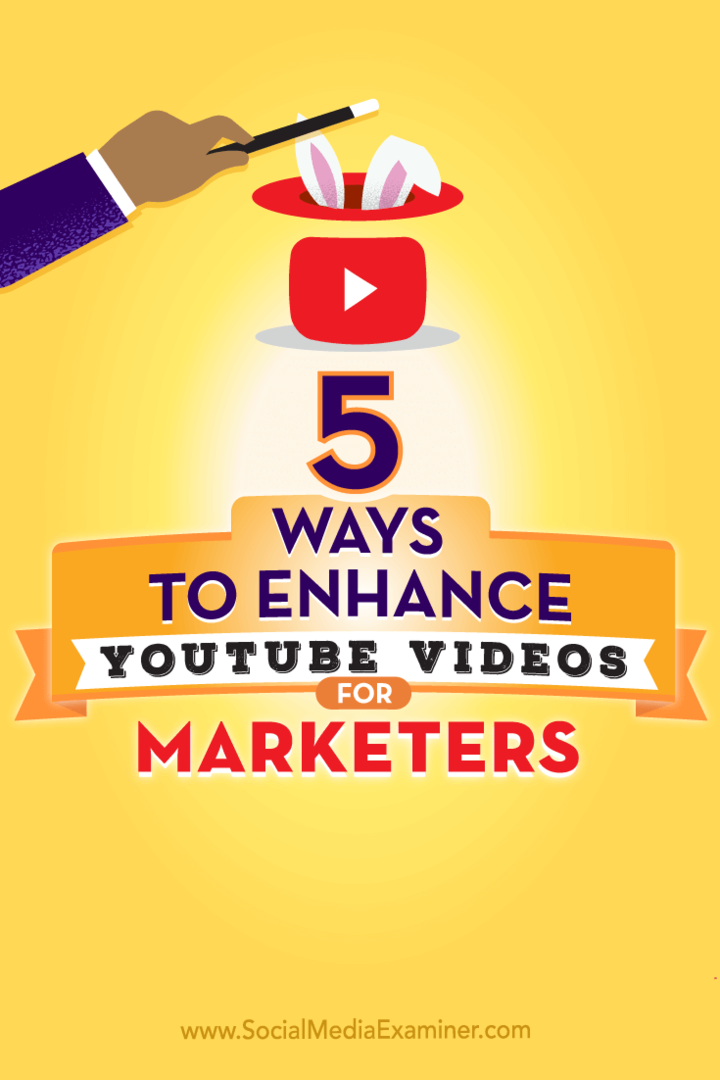 Conseils sur cinq façons d'améliorer les performances de vos vidéos YouTube.