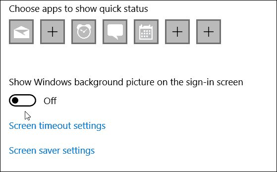désactiver l'écran de connexion de l'arrière-plan de Windows