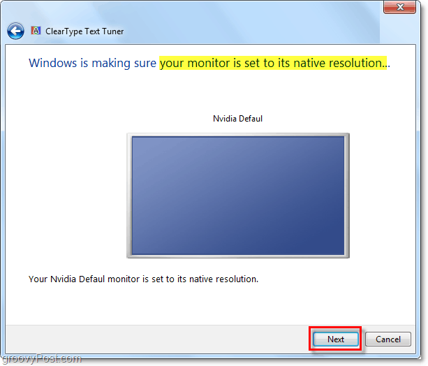 assurez-vous que votre moniteur Windows 7 est réglé sur sa résolution native