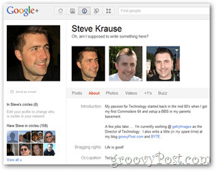 steve krause google + profile mis à jour la confidentialité