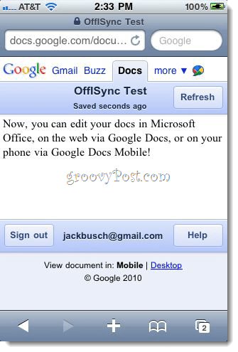 OffiSync: synchroniser Google Docs avec Office 2010