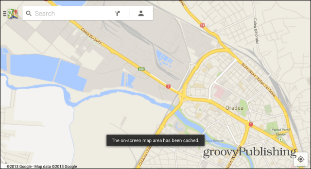 Carte Google Maps Android enregistrée pour une utilisation hors ligne