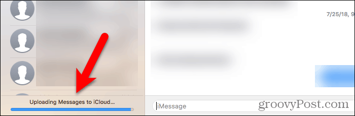Téléchargement de messages sur iCloud sur Mac