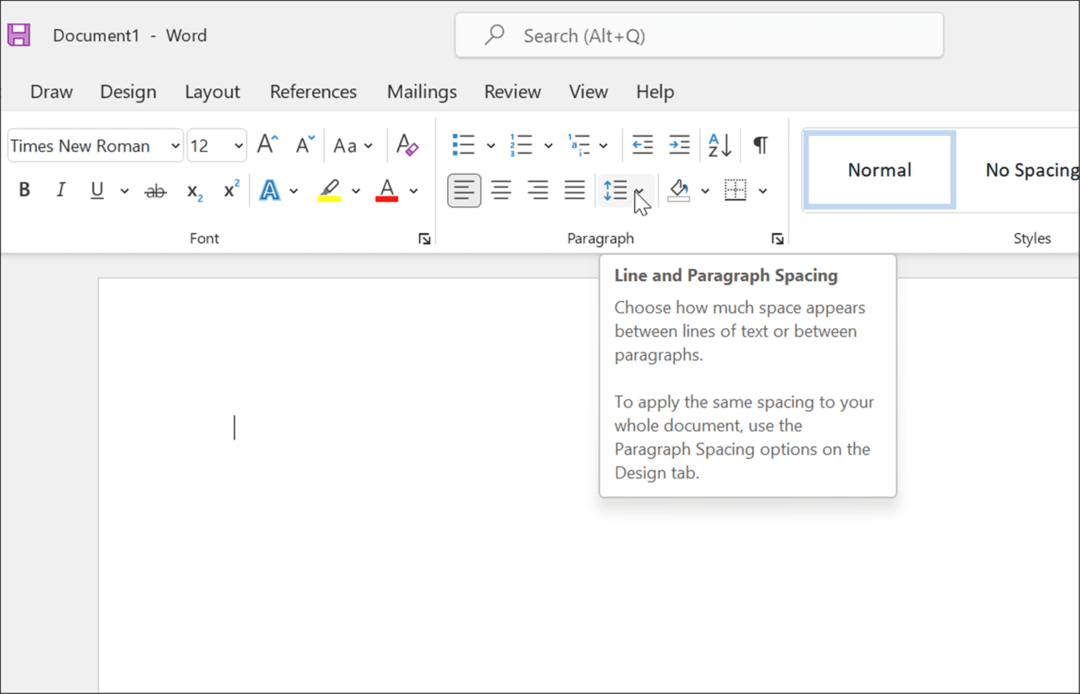 format d'espacement style apa dans Microsoft Word