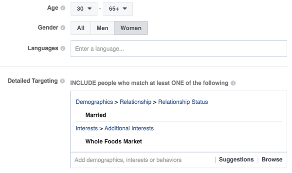 Les fonctionnalités de ciblage de Facebook sont robustes.