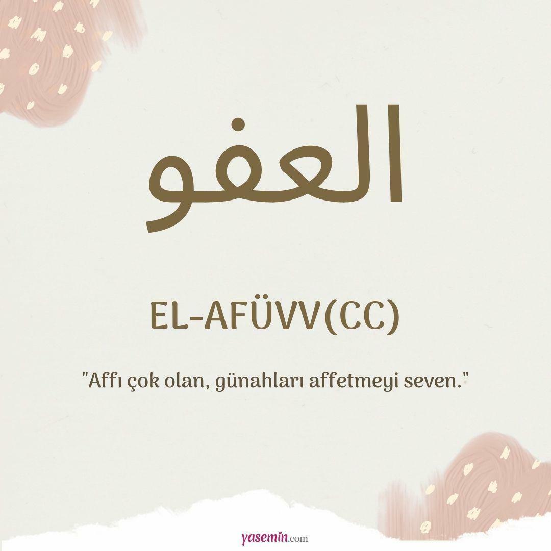 Que signifie al-Afuw (cc) ?