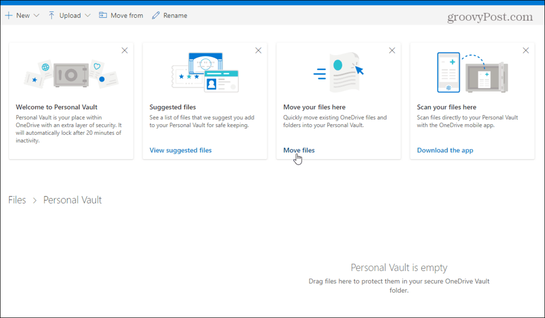Comment protéger des fichiers dans OneDrive à l'aide de 2FA avec Personal Vault