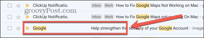 Gmail pas d'étiquette de boîte de réception