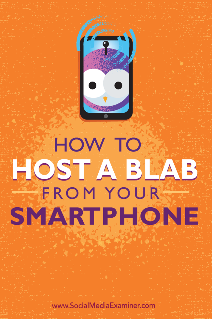 utiliser un smartphone pour diffuser sur blab