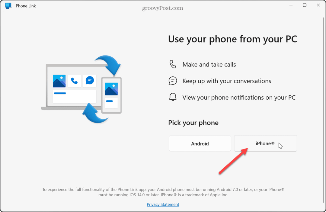 Connectez votre iPhone à Windows 11
