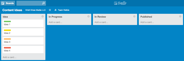 traiter les listes sur un tableau dans trello