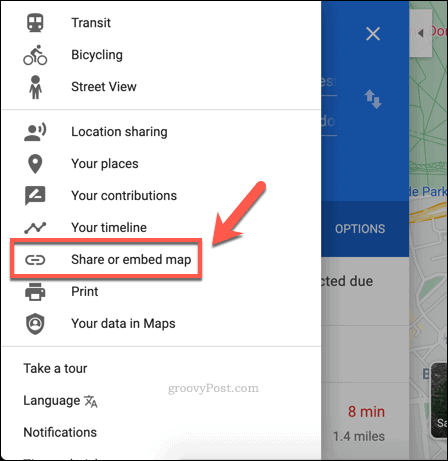 Créer un lien de partage Google Maps
