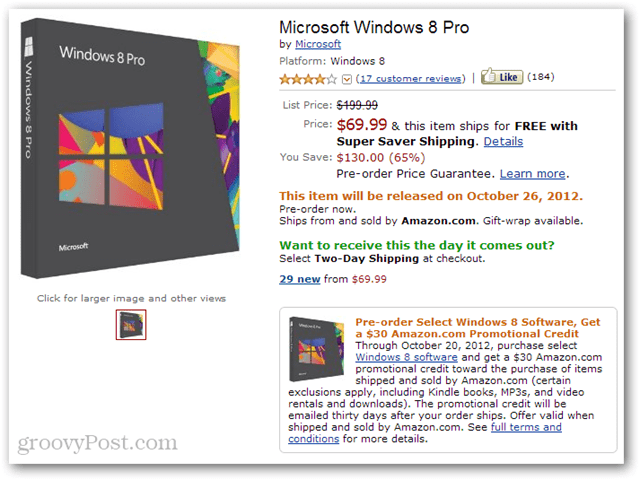 Remise promotionnelle sur le code promo Windows 8