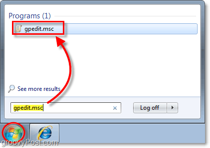 tapez gpedit.msc dans la barre des tâches de Windows 7, c'est comment accéder à l'éditeur de stratégie de groupe local dans la fenêtre 7