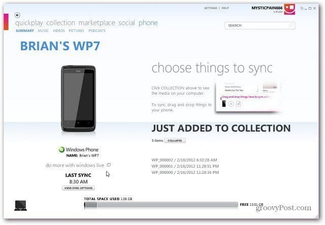 Mettre à jour Windows Phone 7 avec le logiciel Zune
