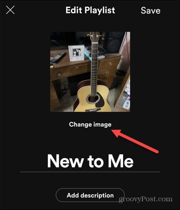 changer la liste de lecture de photos spotify