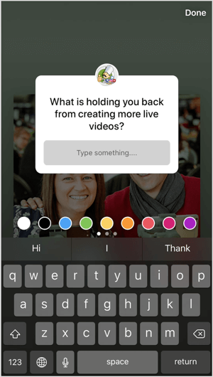 Ajoutez des autocollants de questions à vos histoires Instagram pour interroger votre public de manière discrète.