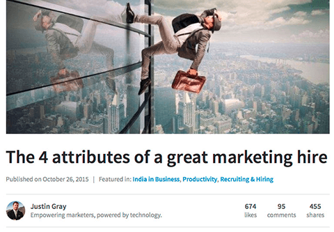 Justin Gray LinkedIn éditeur poste d'expertise professionnelle
